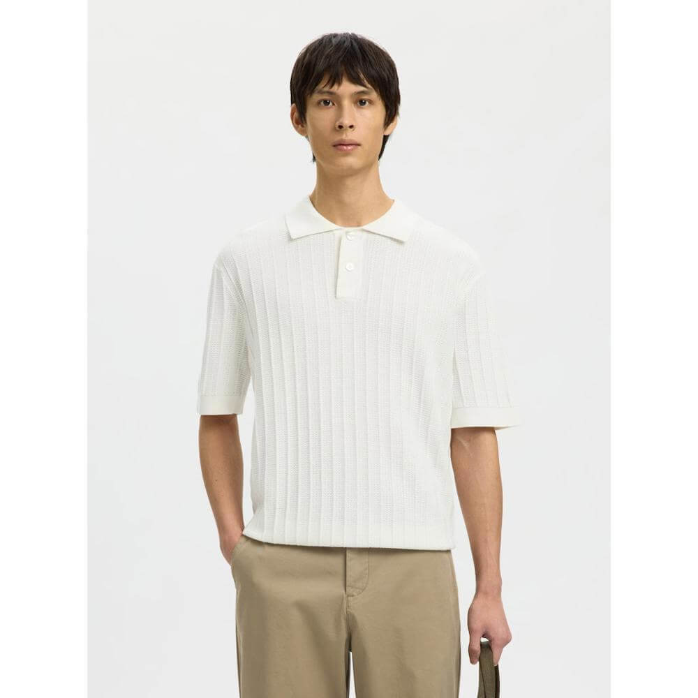 Selected Dane Short Sleeve Knit Polo Shirt